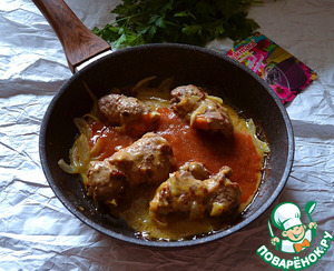 Рулетики с сыром и жареным луком
