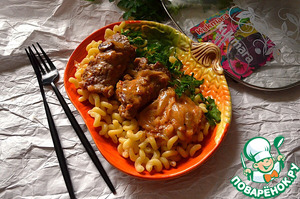 Рулетики с сыром и жареным луком