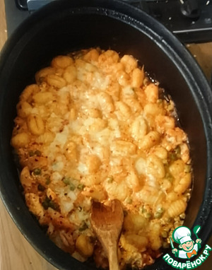Рыба, запечённая с харисой и ньокки