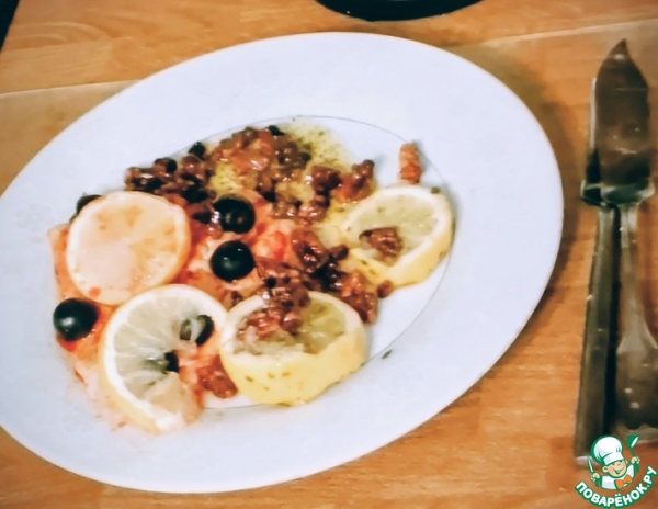 Рыба, запечённая с харисой и орехами Рыба, запечённая с харисой и орехами