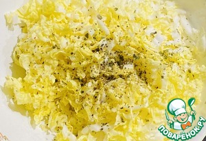 Рыбная запеканка с пекинской капустой