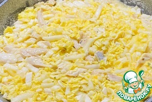 Рыбная запеканка с пекинской капустой