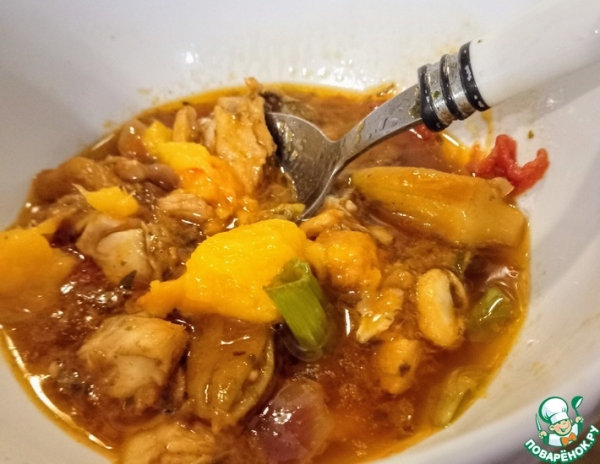 Рыбное карри с манго по-карибски Рыбное карри с манго по-карибски