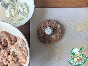 Рыбные котлеты с пикантной начинкой Рыбные котлеты с пикантной начинкой