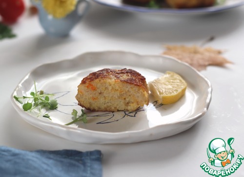 Рыбные котлеты с рисовой полентой Рыбные котлеты с рисовой полентой