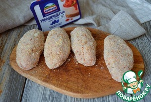 Рыбные котлеты с творожно-сливочной начинкой