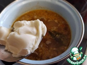 Рыбный сливочный суп с полентой Рыбный сливочный суп с полентой