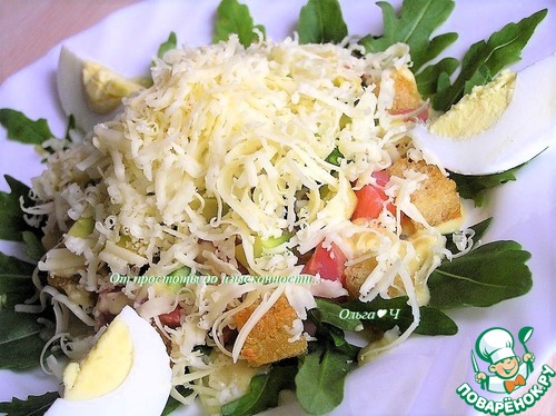 Салат "Цезарь" с семгой Салат "Цезарь" с семгой