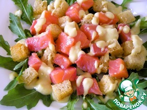 Салат "Цезарь" с семгой Салат "Цезарь" с семгой