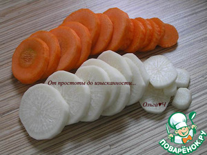 Салат-гарнир из дайкона и моркови Салат-гарнир из дайкона и моркови