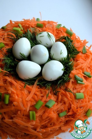 Салат "Гнездо глухаря" диетический Салат "Гнездо глухаря" диетический