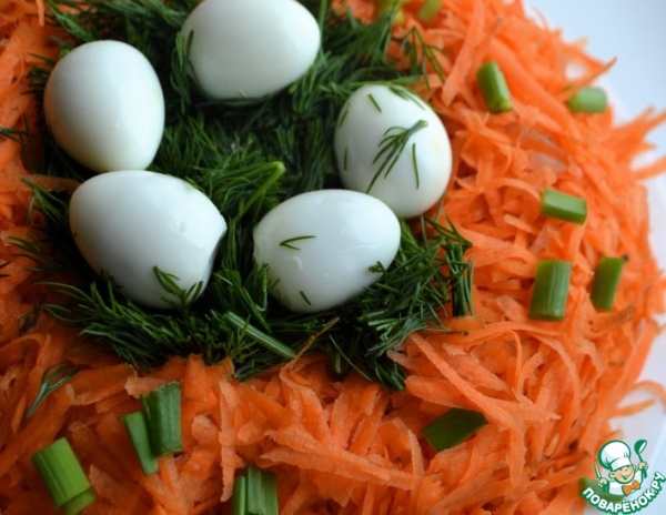 Салат "Гнездо глухаря" диетический Салат "Гнездо глухаря" диетический