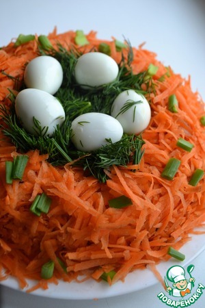 Салат "Гнездо глухаря" диетический Салат "Гнездо глухаря" диетический