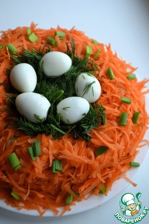 Салат "Гнездо глухаря" диетический Салат "Гнездо глухаря" диетический