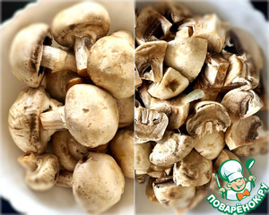 Салат. Грибы и фасоль с постным майонезом