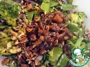 Салат из брокколи, фиников, орехов пекан Салат из брокколи, фиников, орехов пекан