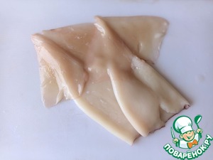 Салат из кальмаров с пикантной заправкой Салат из кальмаров с пикантной заправкой