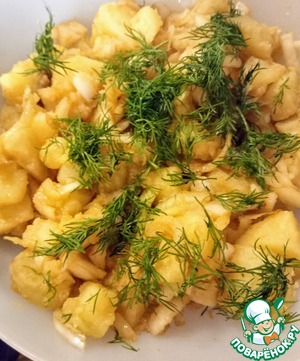 Салат из картофеля, лука и укропа Салат из картофеля, лука и укропа