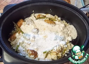 Салат из картофеля, спаржи и миндаля