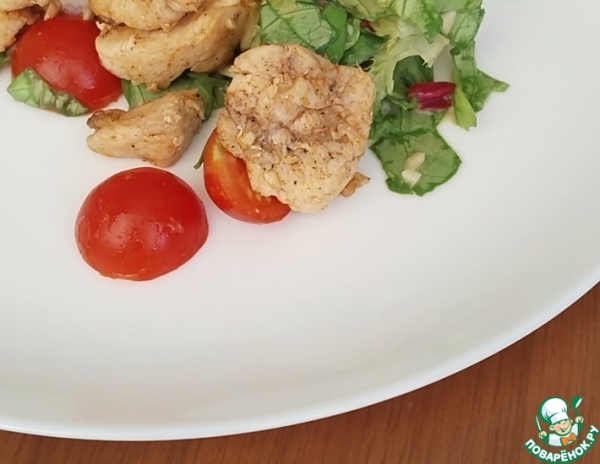 Салат из курицы с нотками цитруса
