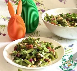 Салат из маринованной стручковой фасоли