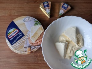 Салат из печени с сырным майонезом