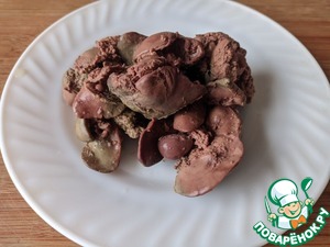 Салат из печени с сырным майонезом