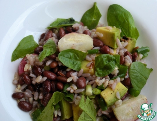 Салат из разноцветного риса и фасоли Салат из разноцветного риса и фасоли