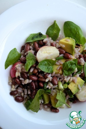 Салат из разноцветного риса и фасоли Салат из разноцветного риса и фасоли