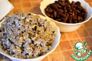 Салат из разноцветного риса и фасоли Салат из разноцветного риса и фасоли