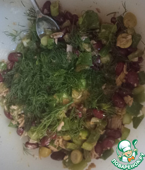 Салат из тунца и фасоли Салат из тунца и фасоли