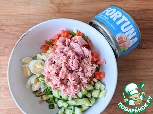 Салат из тунца с заправкой Оливера