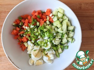 Салат из тунца с заправкой Оливера