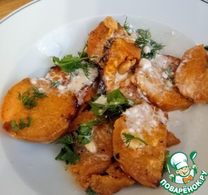 Салат из запечённого батата и арахиса