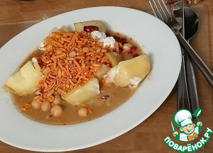 Салат "Картофельный чаат" с йогуртом