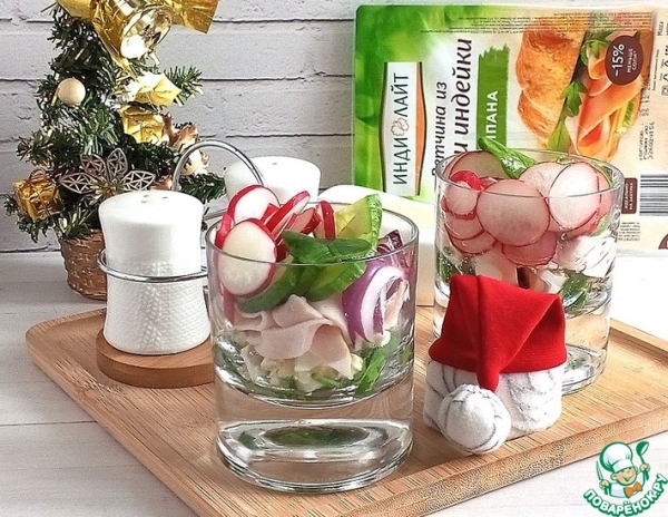 Салат-коктейль с ветчиной Салат-коктейль с ветчиной