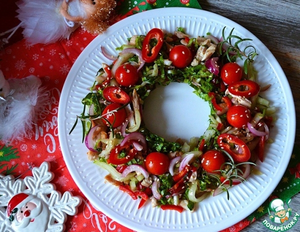 Салат "Рождественский венок" Салат "Рождественский венок"