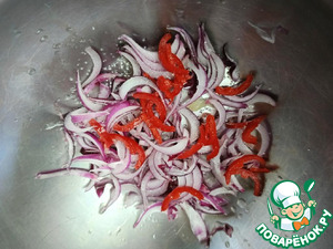 Салат с арбузом и утиной ветчиной