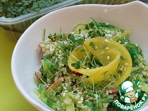 Салат с чукой, редисом и киноа