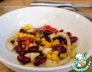 Салат с фасолью и кукурузой Салат с фасолью и кукурузой
