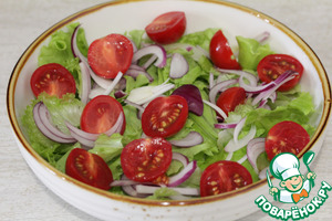 Салат с хрустящим сыром