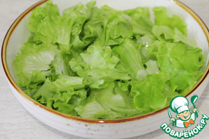 Салат с хрустящим сыром