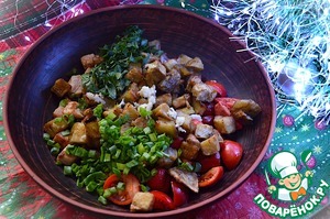 Салат с индейкой и хрустящими баклажанами Салат с индейкой и хрустящими баклажанами