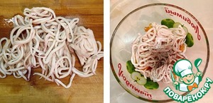 Салат с кальмарами и зажаркой Салат с кальмарами и зажаркой