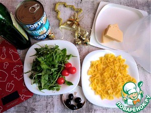 Салат с консервированным тунцом и фарфалле Салат с консервированным тунцом и фарфалле