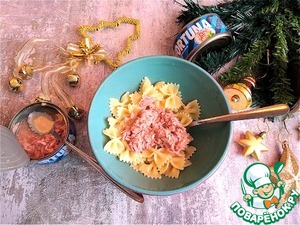 Салат с консервированным тунцом и фарфалле Салат с консервированным тунцом и фарфалле
