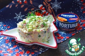 Салат с копчёным тунцом Салат с копчёным тунцом