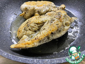 Салат с курицей и жареными баклажанами Салат с курицей и жареными баклажанами