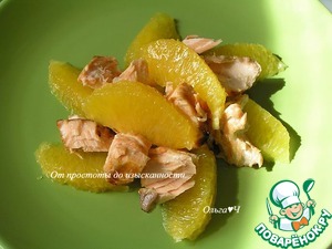 Салат с лососем, апельсином и авокадо Салат с лососем, апельсином и авокадо