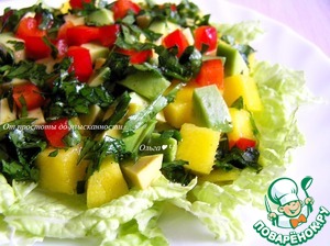 Салат с манго и авокадо Салат с манго и авокадо